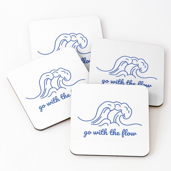 Item preview, Go With the Flow Ocean Wave, Summer Beach Line Art designed and sold by CHERRY--SHOP.