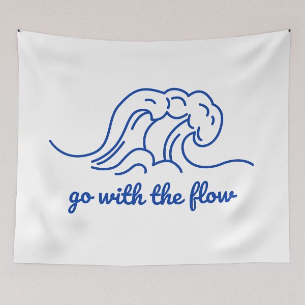 Item preview, Go With the Flow Ocean Wave, Summer Beach Line Art designed and sold by CHERRY--SHOP.