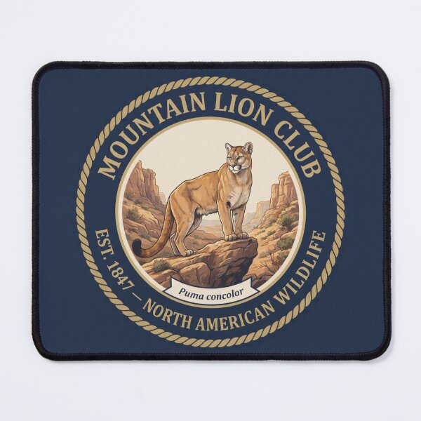 Item preview, Mountain Lion Club Vintage Badge North American Wildlife designed and sold by CalmCapy Co.