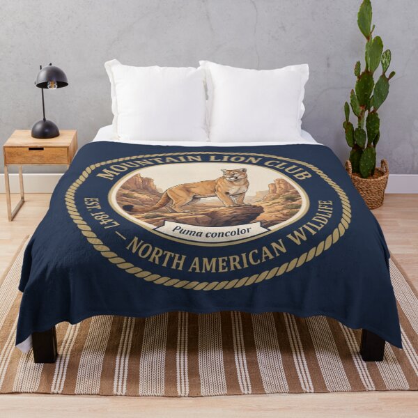 Item preview, Mountain Lion Club Vintage Badge North American Wildlife designed and sold by CalmCapy Co.