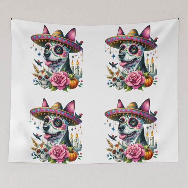 Item preview, Day of the Dead Dog Skull Aesthetic designed and sold by BriSher.