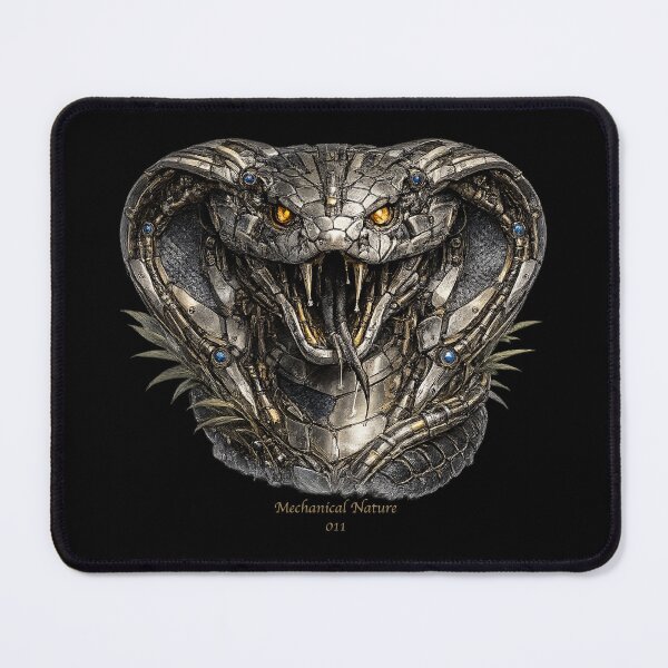 Item preview, Mechanical Nature 011 – Cybernetic King Cobra | Biomechanical Cobra | Futuristic Mechanical Snake Art designed and sold by getpressedshirt.