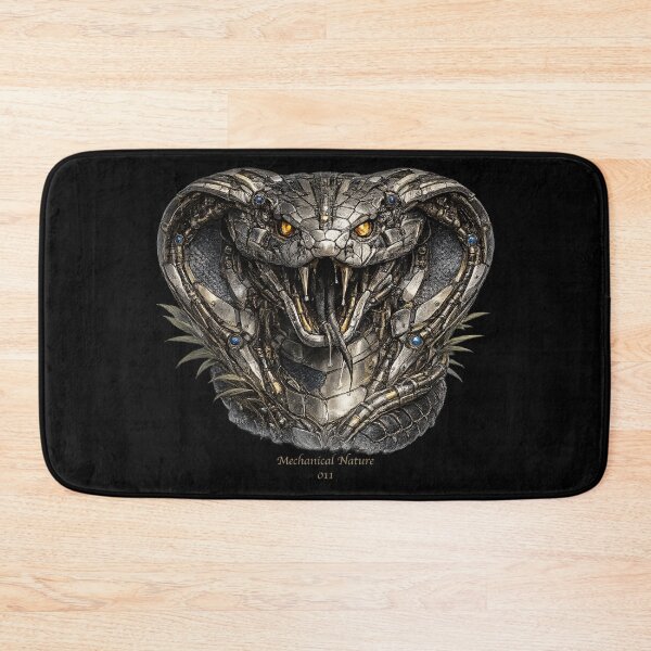 Item preview, Mechanical Nature 011 – Cybernetic King Cobra | Biomechanical Cobra | Futuristic Mechanical Snake Art designed and sold by getpressedshirt.