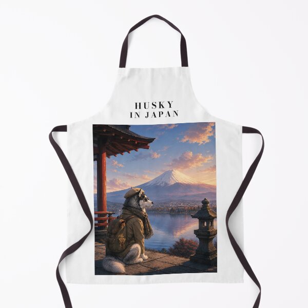 Item preview, Husky gazing at Mount Fuji. designed and sold by Nomad-Paws.