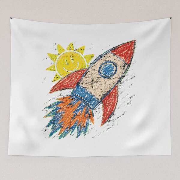 Item preview, Crayon Rocket Ship Launch For Little Astronauts designed and sold by chattsuede.