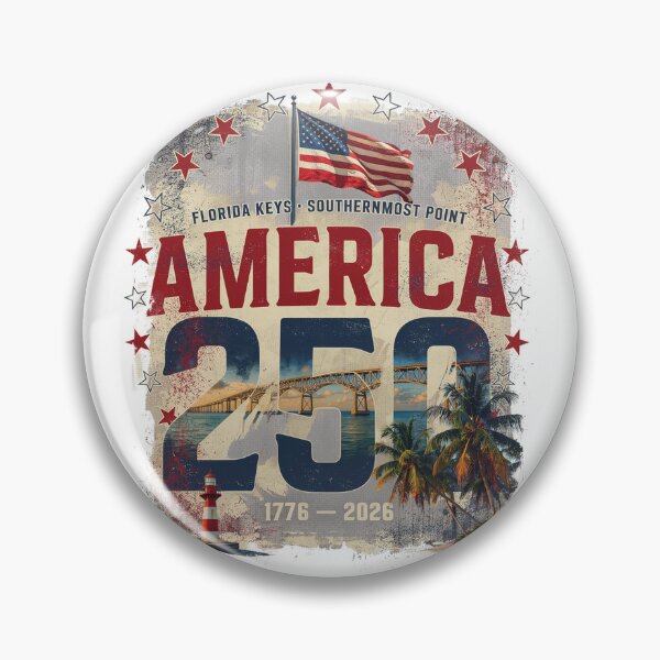 Item preview, America 250 Florida Keys T-Shirt | Palm Trees Bridge Patriotic 1776-2026 Tee v1 designed and sold by DarylWelsh2024.