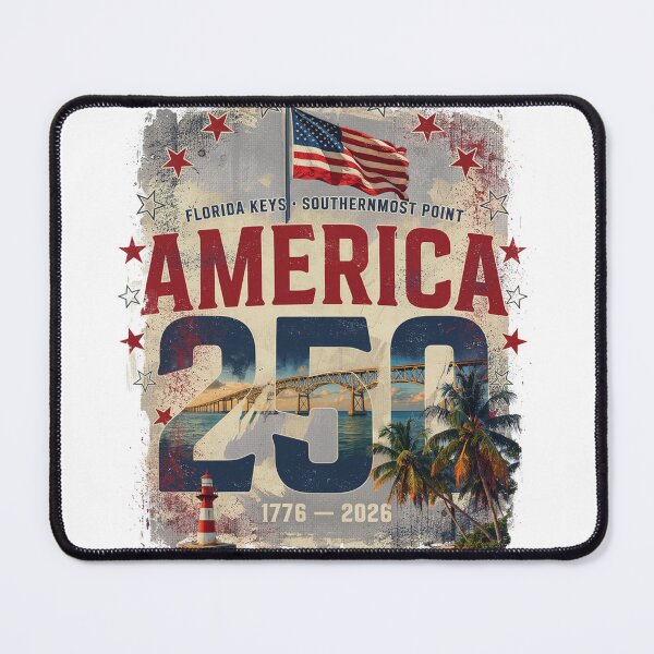 Item preview, America 250 Florida Keys T-Shirt | Palm Trees Bridge Patriotic 1776-2026 Tee v1 designed and sold by DarylWelsh2024.