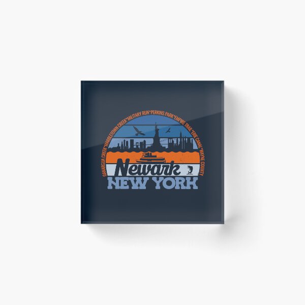 Item preview, Newark New York Sunset Retro Vintage Local Pride Logo designed and sold by CRHPOD20.