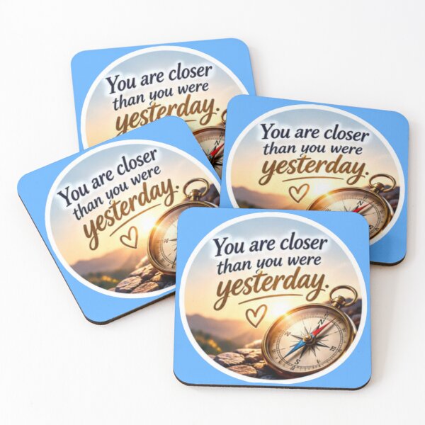 Item preview, You Are Closer Today Than You Were Yesterday Vintage Compass Sticker designed and sold by Scro-Ciob-Shop.
