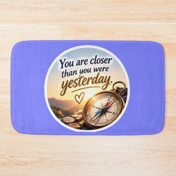 Item preview, You Are Closer Today Than You Were Yesterday Vintage Compass Sticker designed and sold by Scro-Ciob-Shop.