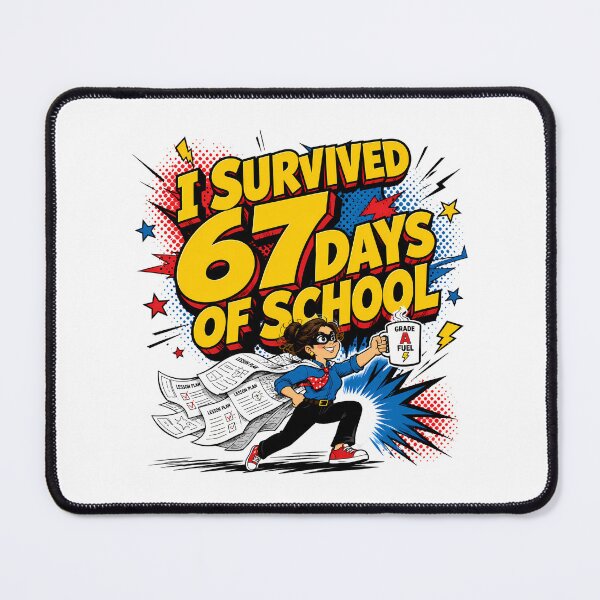 Item preview, 67 Days Of School Teacher Superhero Comic Book designed and sold by chattsuede.