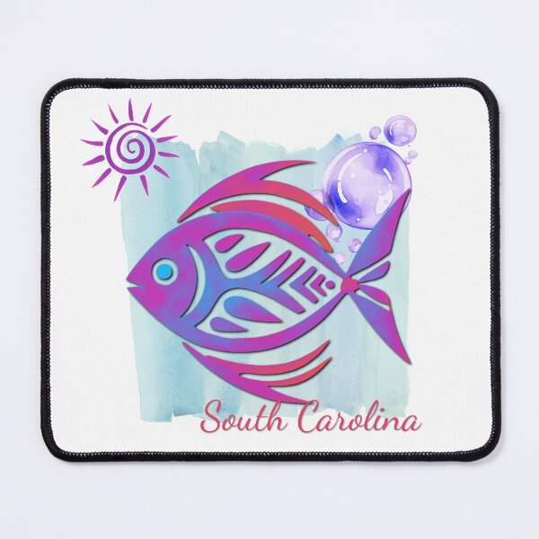 Item preview, South Carolina Tropical Fish Watercolor Beach Design designed and sold by DonnaRaine.