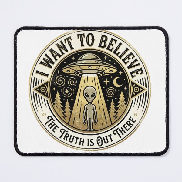 Item preview, Jasne — dla grafiki Alien + UFO z napisem „I WANT TO BELIEVE / THE TRUTH IS OUT THERE” designed and sold by Evv_u.
