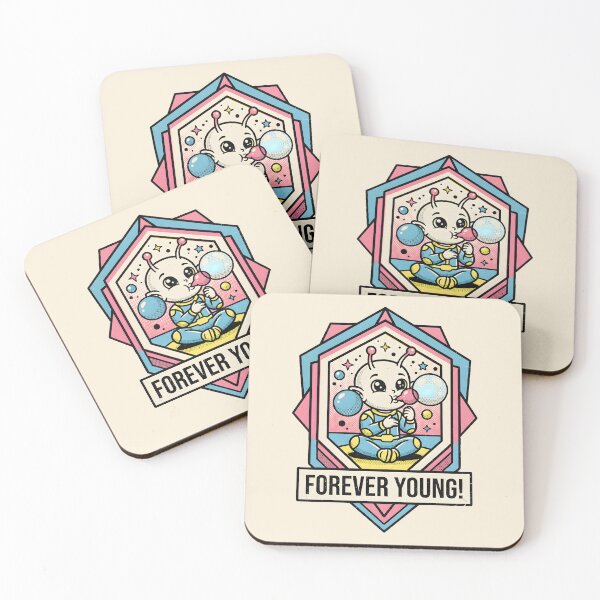 Item preview, Forever Young Cute Alien Child Blowing Bubbles Retro Graphic designed and sold by DuckOddity.