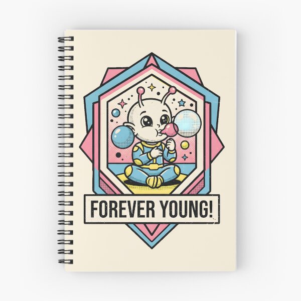 Item preview, Forever Young Cute Alien Child Blowing Bubbles Retro Graphic designed and sold by DuckOddity.