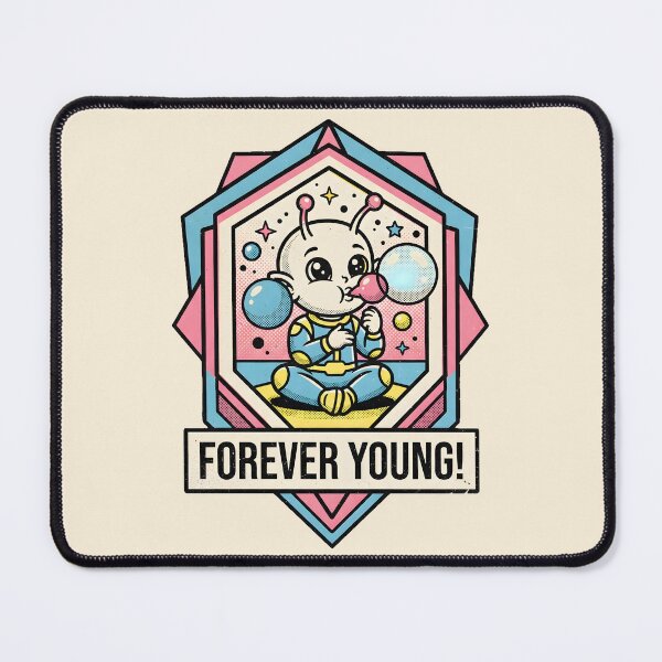 Item preview, Forever Young Cute Alien Child Blowing Bubbles Retro Graphic designed and sold by DuckOddity.