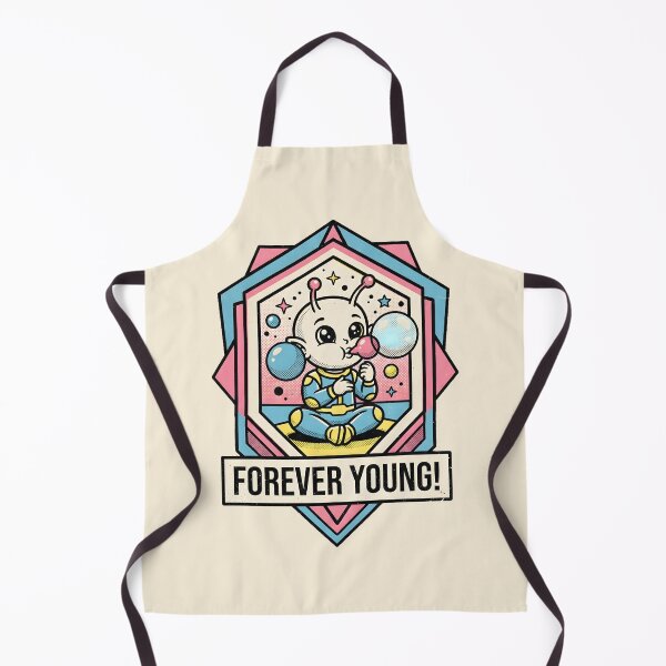 Item preview, Forever Young Cute Alien Child Blowing Bubbles Retro Graphic designed and sold by DuckOddity.