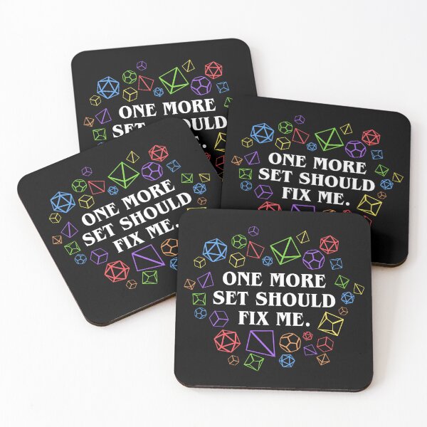 Item preview, One More Set Should Fix Me Funny Dice Addict Tabletop RPG designed and sold by pixeptional.