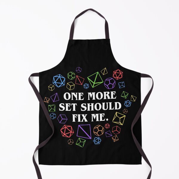 Item preview, One More Set Should Fix Me Funny Dice Addict Tabletop RPG designed and sold by pixeptional.