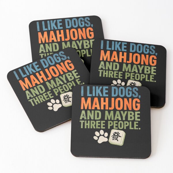 Item preview, I Like Dogs Mahjong And Maybe Three People Vintage Mah Jong designed and sold by ClaudetteMillie.