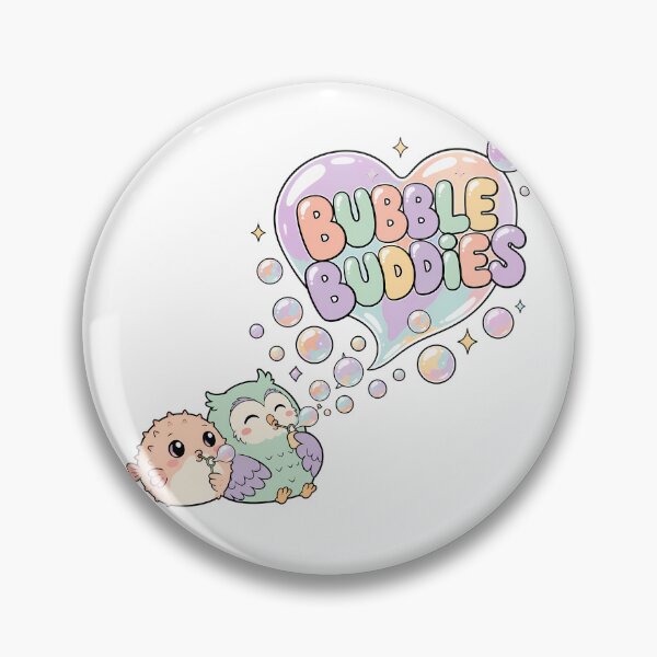 Item preview, Kawaii Pufferfish Owl Bubbles Cute Friendship Animals designed and sold by chattsuede.