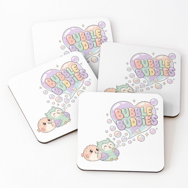 Item preview, Kawaii Pufferfish Owl Bubbles Cute Friendship Animals designed and sold by chattsuede.