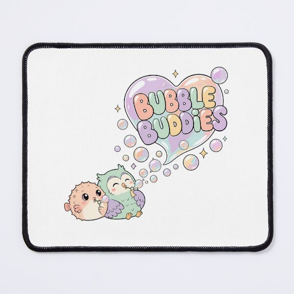 Item preview, Kawaii Pufferfish Owl Bubbles Cute Friendship Animals designed and sold by chattsuede.