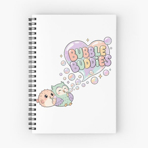 Item preview, Kawaii Pufferfish Owl Bubbles Cute Friendship Animals designed and sold by chattsuede.