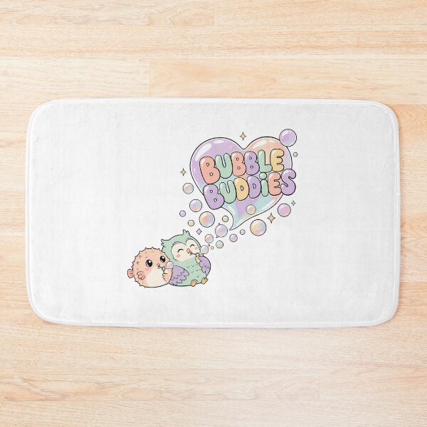 Item preview, Kawaii Pufferfish Owl Bubbles Cute Friendship Animals designed and sold by chattsuede.