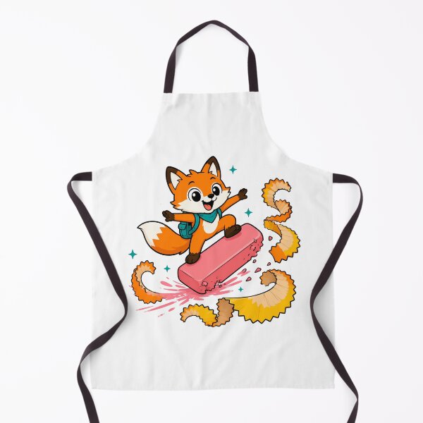 Item preview, Kawaii Fox Skateboarding Eraser Back To School designed and sold by chattsuede.