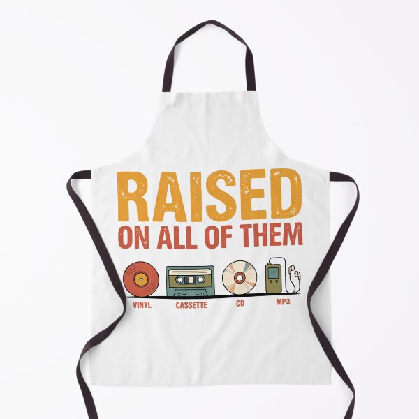Item preview, Raised On All Of Them Vintage Music Shirt | Retro Vinyl Cassette CD Graphic Tee designed and sold by NettyDesign.