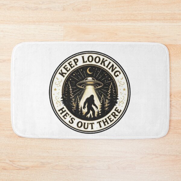 Item preview, Keep Looking He’s Out There – Bigfoot UFO Vintage Emblem designed and sold by Evv_u.