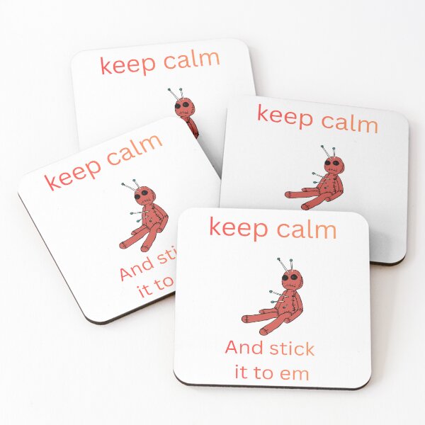 Item preview, Keep Calm Voodoo Doll designed and sold by SpookyNSweet.