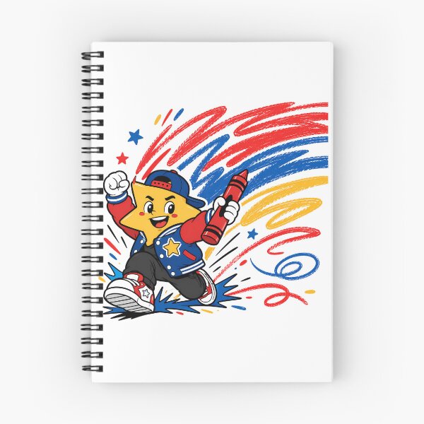 Item preview, Back To School Crayon Star Running Mascot Kids designed and sold by chattsuede.