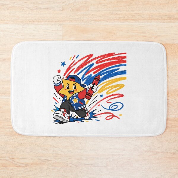 Item preview, Back To School Crayon Star Running Mascot Kids designed and sold by chattsuede.
