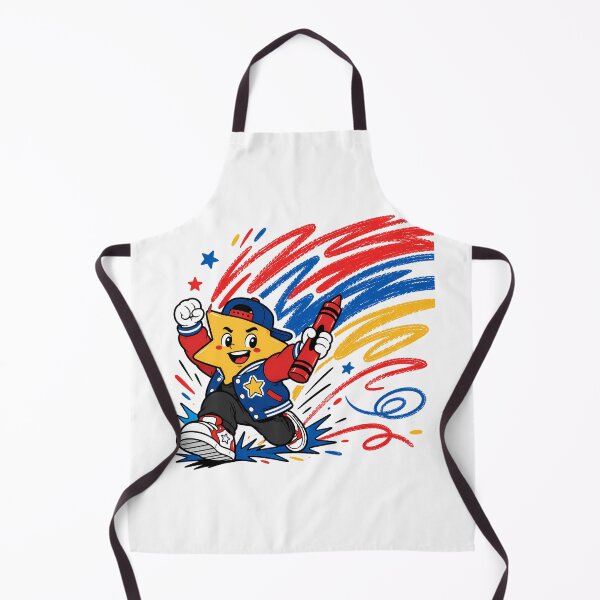 Item preview, Back To School Crayon Star Running Mascot Kids designed and sold by chattsuede.