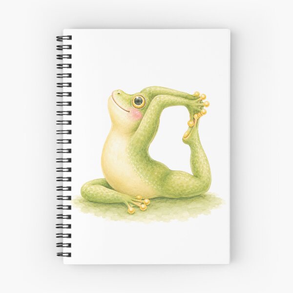Item preview, King Pigeon Tree Frog Yoga Watercolor Print designed and sold by YogiAnimalArt.