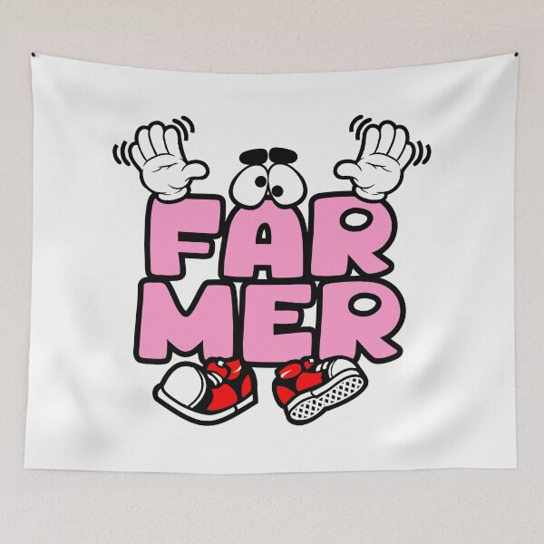 Item preview, FARMER - WORK Words Character Bold Retro designed and sold by NFTWords.