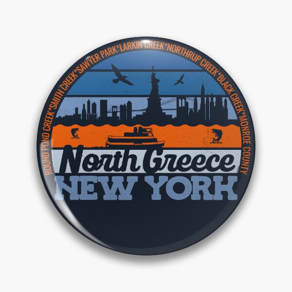 Item preview, North Greece New York Sunset Retro Vintage Local Pride Logo designed and sold by CRHPOD20.