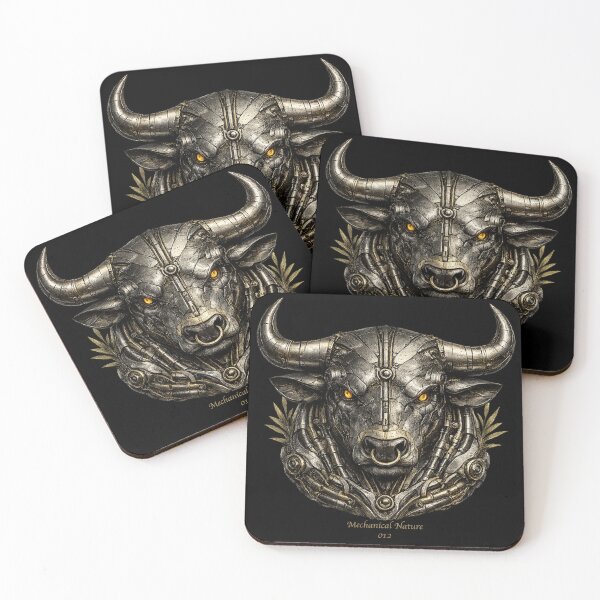 Item preview, Mechanical Nature 012 – Cybernetic Bull | Biomechanical Bull | Futuristic Mechanical Strength Art designed and sold by getpressedshirt.