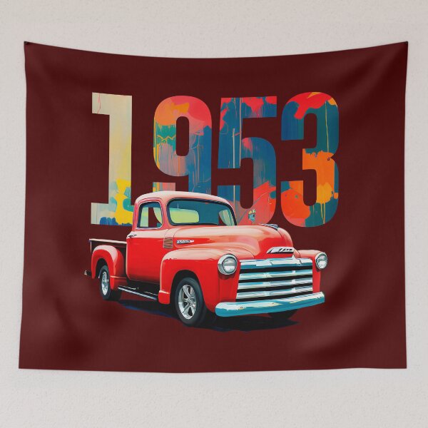 Item preview, A Classic on Wheels: Red 1953 Pickup Truck designed and sold by elcarnero.