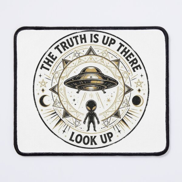 Item preview, The Truth Is Up There – Look Up UFO Alien Vintage Emblem designed and sold by Evv_u.