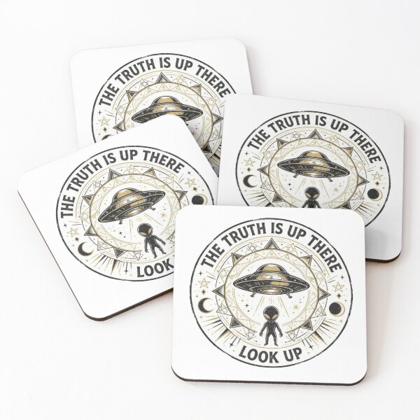 Item preview, The Truth Is Up There – Look Up UFO Alien Vintage Emblem designed and sold by Evv_u.