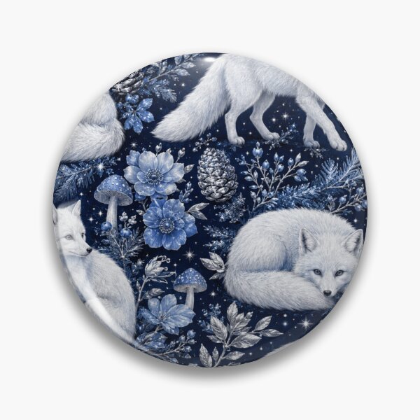 Item preview, Winter Woodland Magic – White Arctic Fox Pattern designed and sold by RoPrincess.