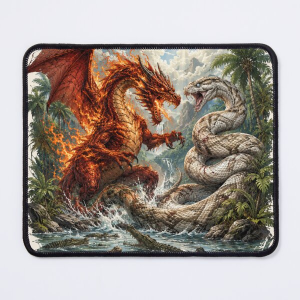 Item preview, Infero dragon vs titan serpent designed and sold by urbanshop7.