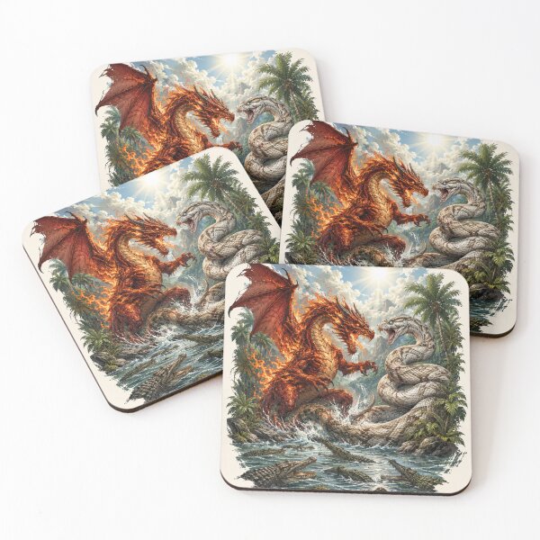 Item preview, Infero dragon vs titan serpent designed and sold by urbanshop7.