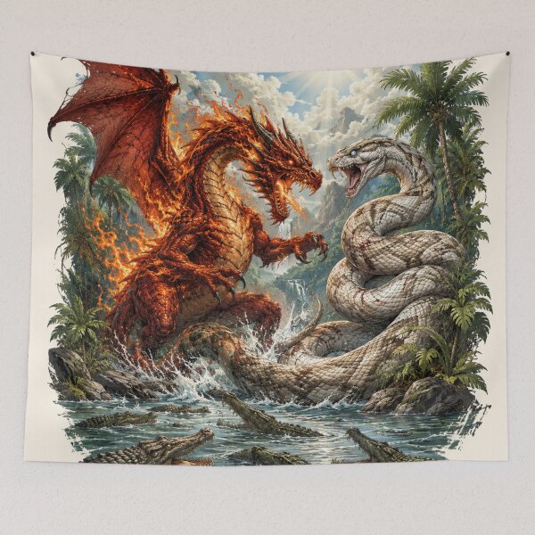 Item preview, Infero dragon vs titan serpent designed and sold by urbanshop7.