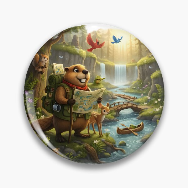 Artikelvorschau, Happy Beaver Adventures – Die Expedition zum Flüsternden Fluss entworfen und verkauft von Clothes With Smiling Animals Walt Gral.