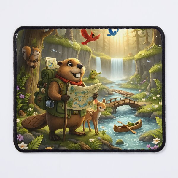 Item preview, Happy Beaver Adventures – The Expedition to Whispering River designed and sold by Clothes With Smiling Animals Walt Gral.
