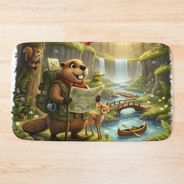 Item preview, Happy Beaver Adventures – The Expedition to Whispering River designed and sold by Clothes With Smiling Animals Walt Gral.